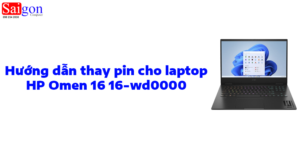 Hướng Dẫn Thay Pin Cho HP Omen 16 16-wd0000