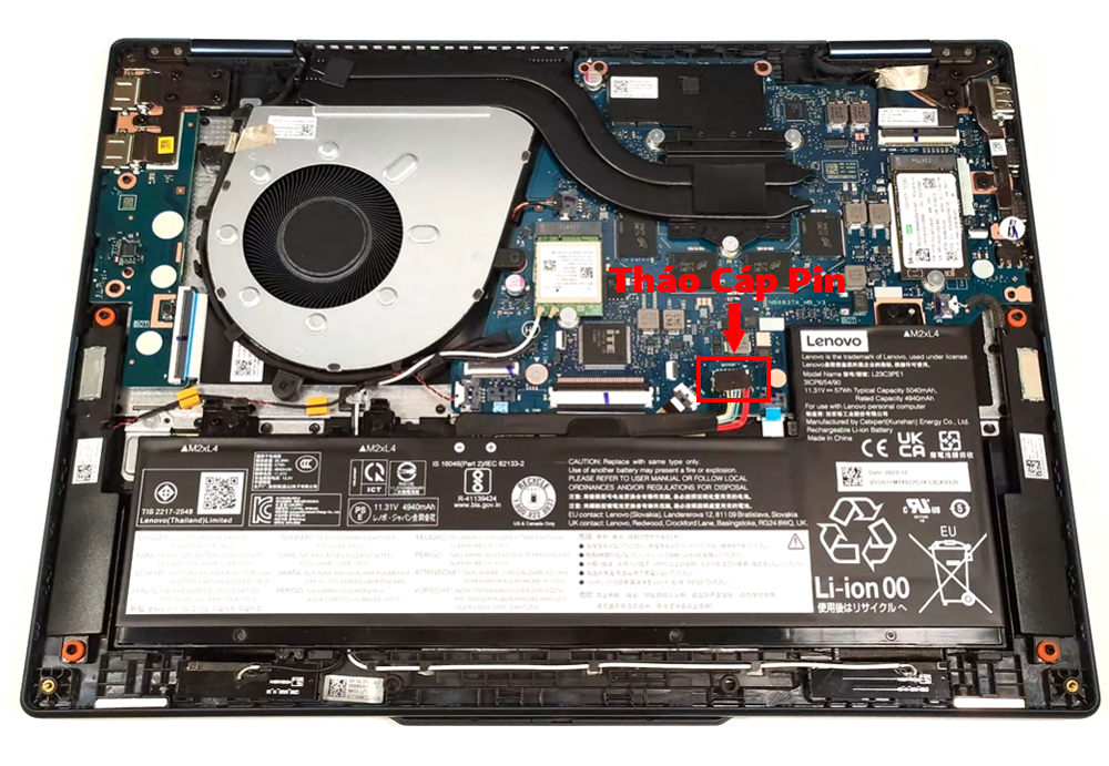 Hướng dẫn thay pin laptop Lenovo IdeaPad 5 2in1 14inch Gen 9