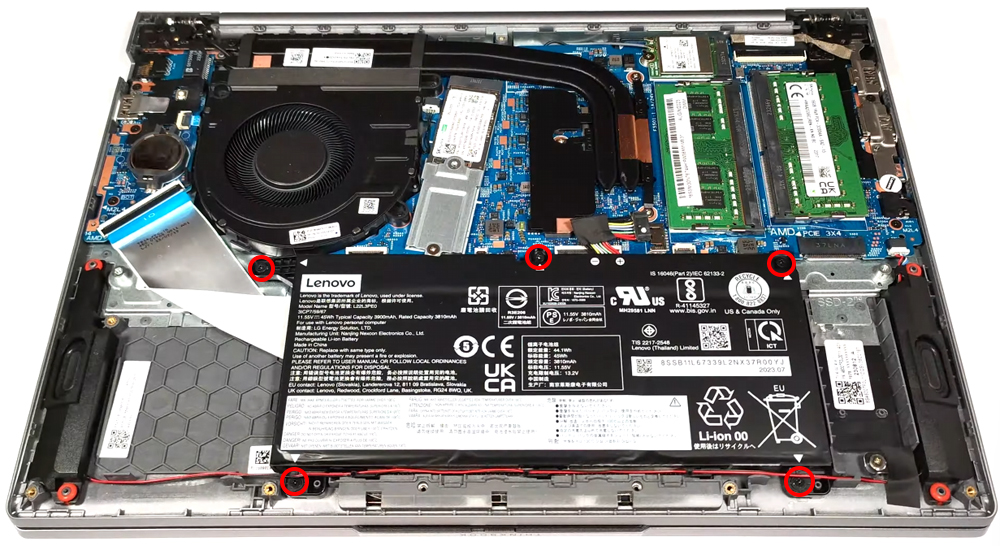 Hướng dẫn thay pin Lenovo ThinkBook 14 Gen 6 AMD