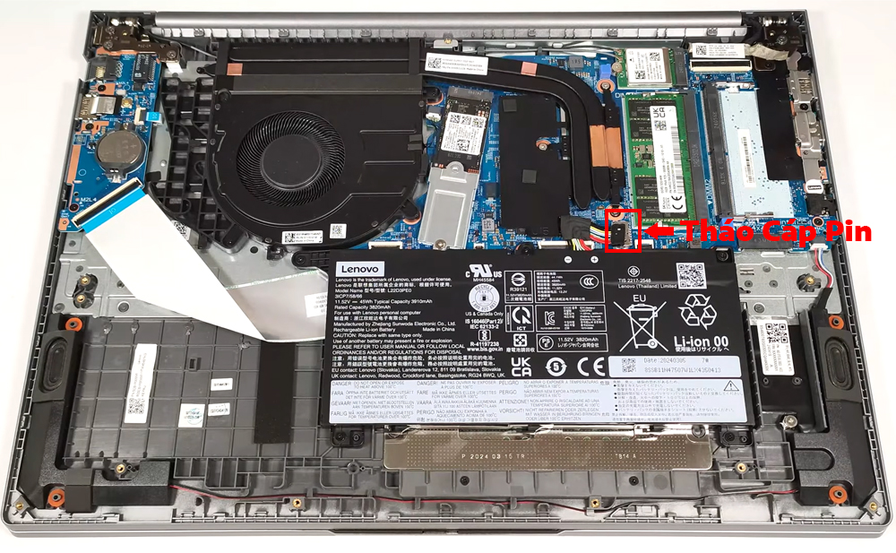 Hướng dẫn thay pin Lenovo ThinkBook 16 Gen 7