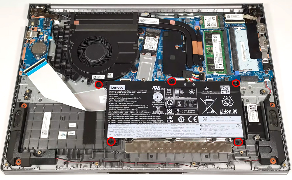 Hướng dẫn thay pin Lenovo ThinkBook 16 Gen 7