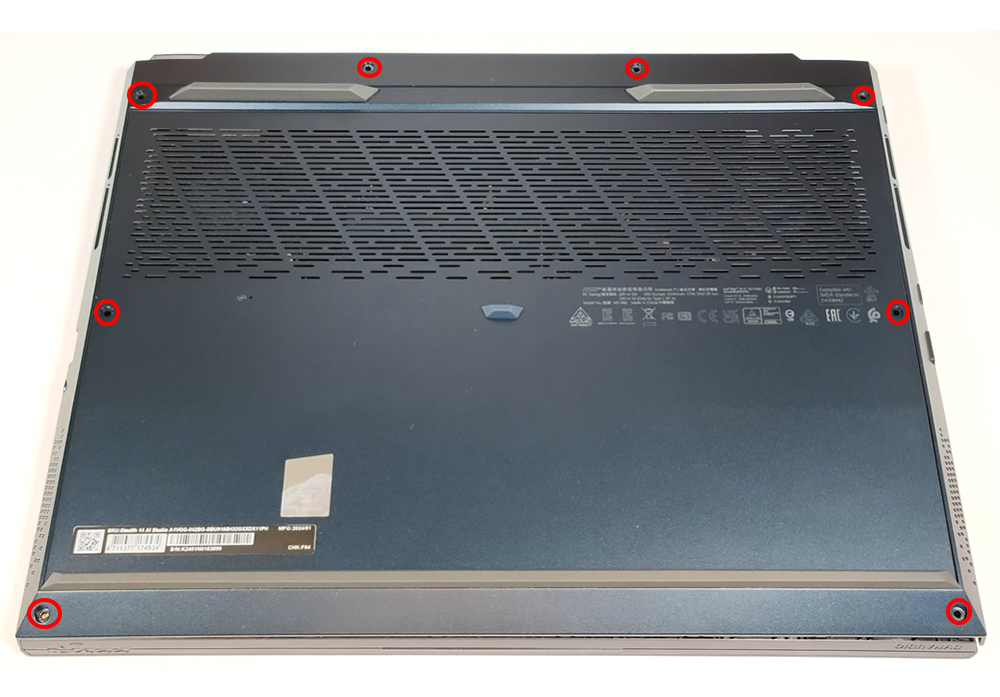 Hướng dẫn thay pin cho laptop MSI Stealth 14 AI Studio A1V