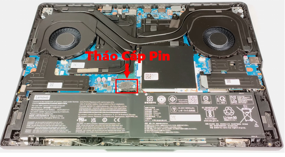 Hướng Dẫn Thay Pin Laptop Lenovo Legion Pro 5i 16inch Gen 9