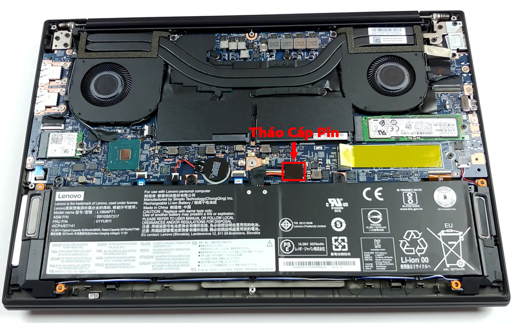 Hướng dẫn thay pin Lenovo ThinkPad X1 Extreme Gen 2