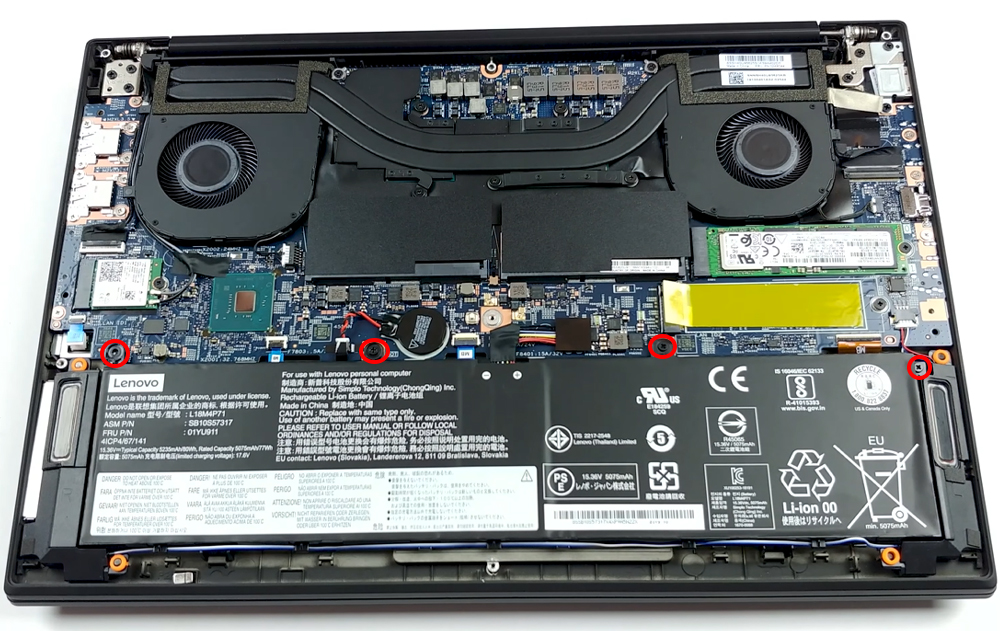 Hướng dẫn thay pin Lenovo ThinkPad X1 Extreme Gen 2