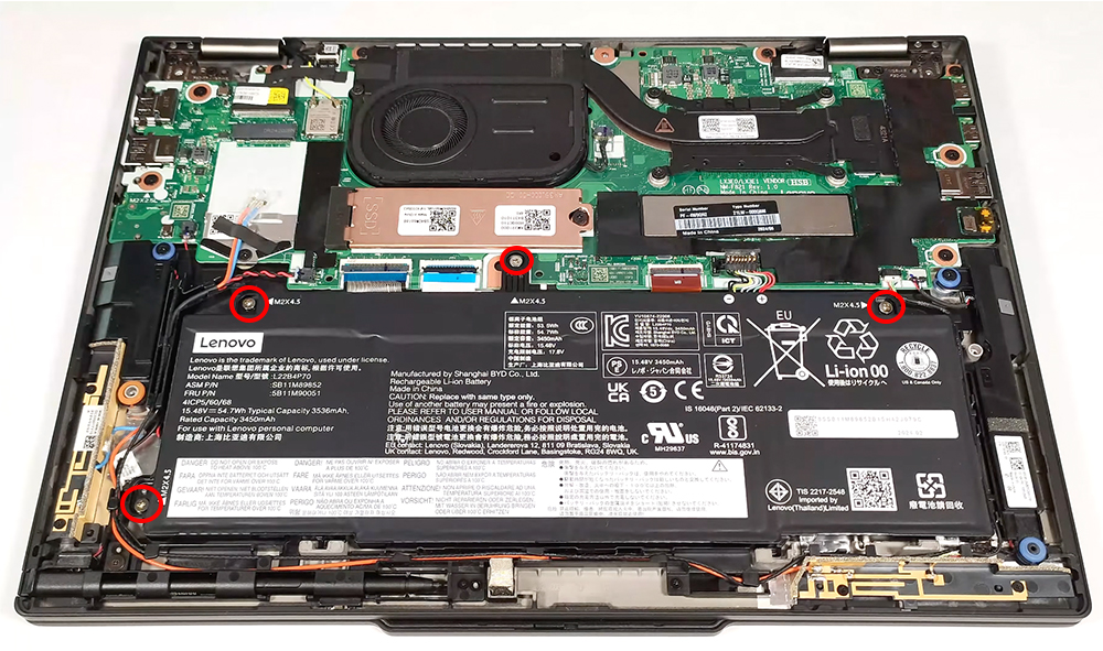 Hướng dẫn thay pin Lenovo ThinkPad X13 2in1 Gen 5