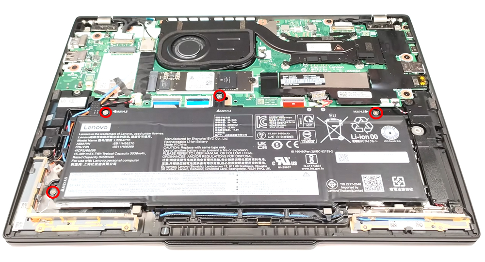 Hướng dẫn thay pin laptop Lenovo ThinkPad X13 Gen 4 Intel