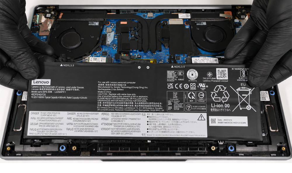 Hướng dẫn thay pin laptop Lenovo Yoga Slim 7i 14inch Gen 9