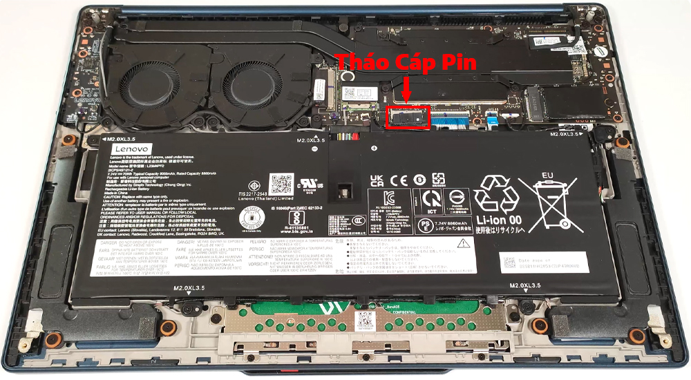 Hướng dẫn thay pin laptop Lenovo Yoga Slim 7x Gen 9 14inch Snapdragon