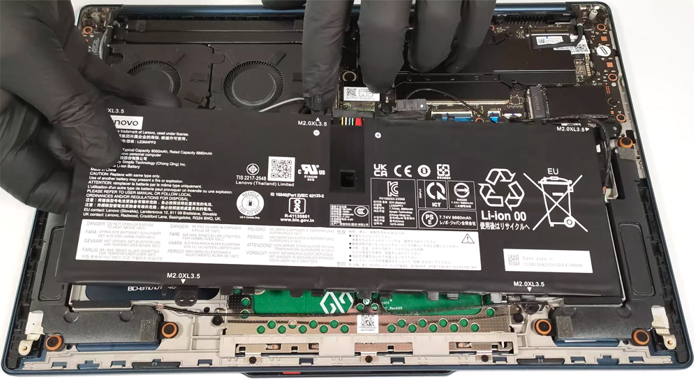 Hướng dẫn thay pin laptop Lenovo Yoga Slim 7x Gen 9 14inch Snapdragon