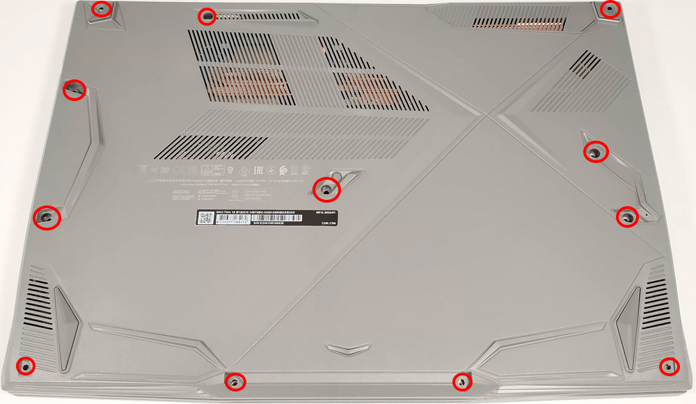 Hướng dẫn thay pin cho MSI Thin 15 B12U