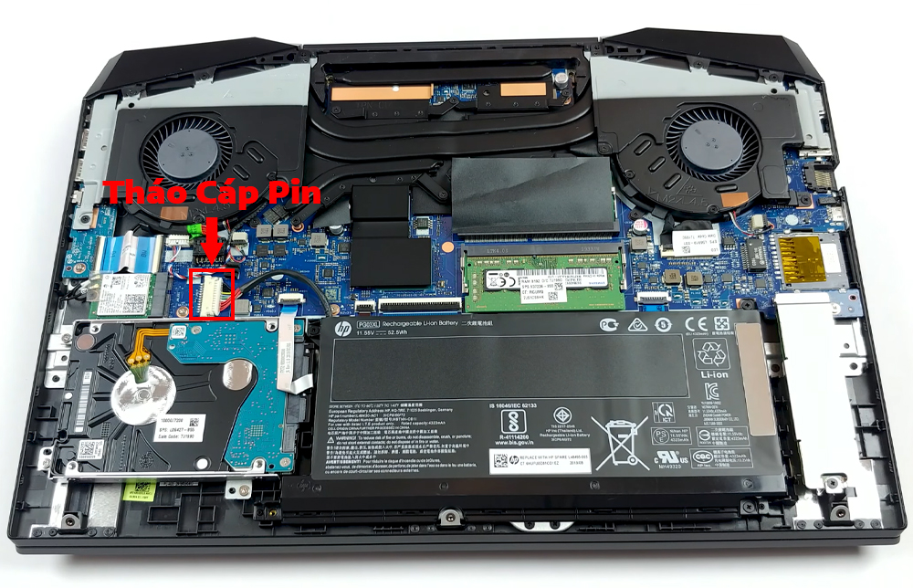 Hướng dẫn thay pin HP Pavilion Gaming 15 2019