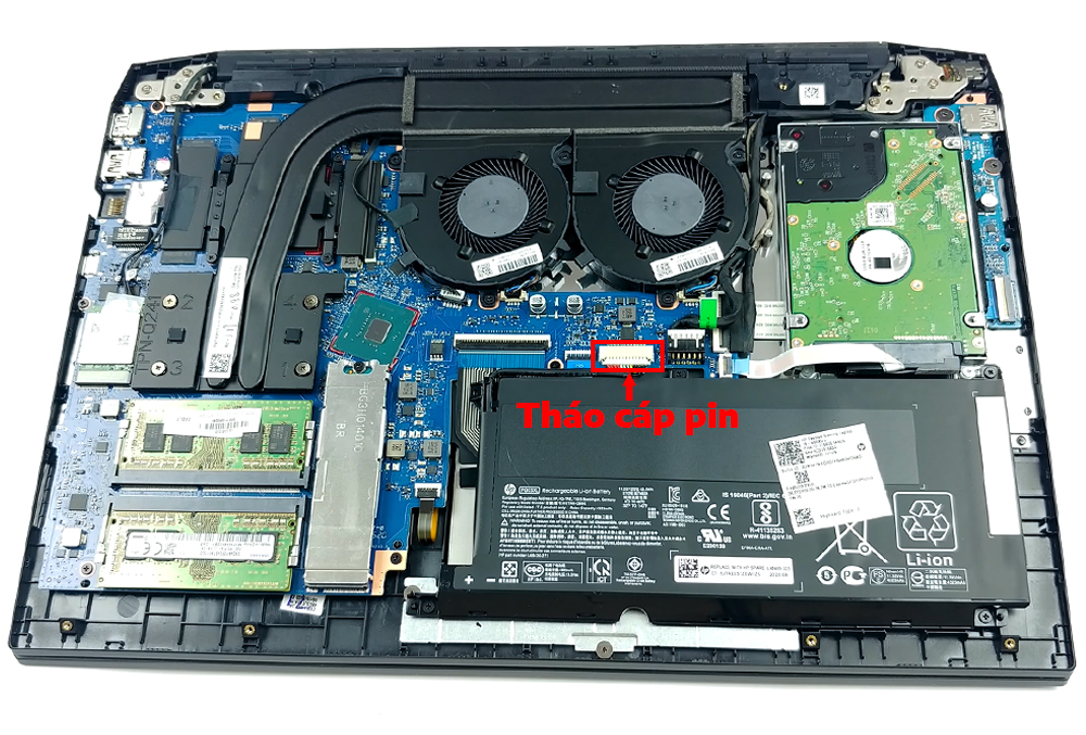 Hướng dẫn thay pin HP Pavilion Gaming 16-a0000
