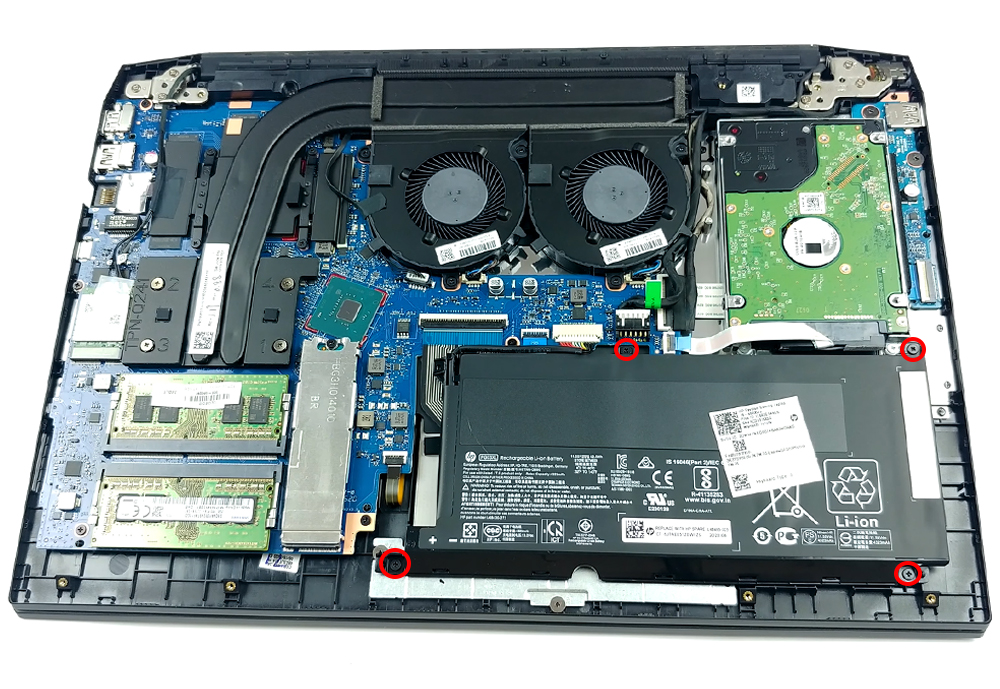 Hướng dẫn thay pin HP Pavilion Gaming 16-a0000
