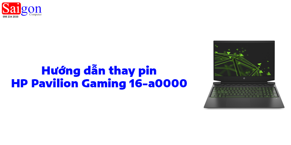 Hướng dẫn thay pin HP Pavilion Gaming 16-a0000