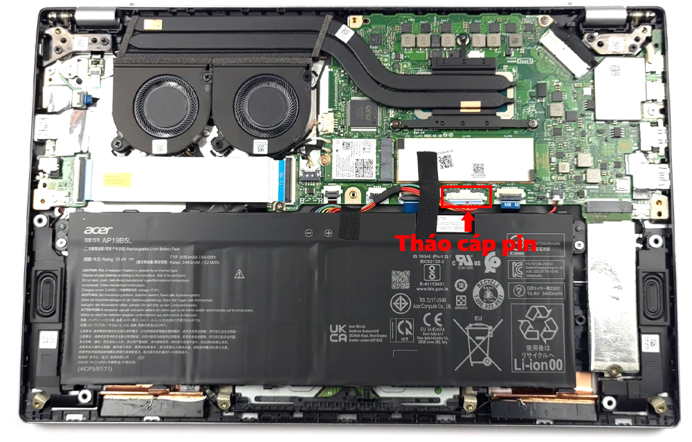 Hướng dẫn thay pin laptop Acer Swift 3 SF314-512