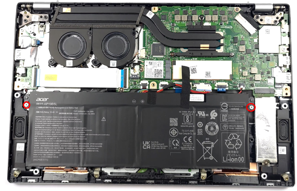 Hướng dẫn thay pin laptop Acer Swift 3 SF314-512