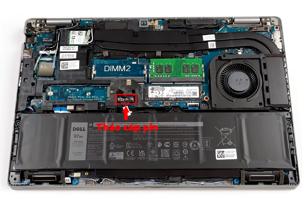 Hướng dẫn thay pin laptop Dell Precision 15 3561