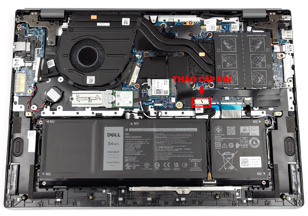 Hướng dẫn thay pin laptop Dell Vostro 16 5620
