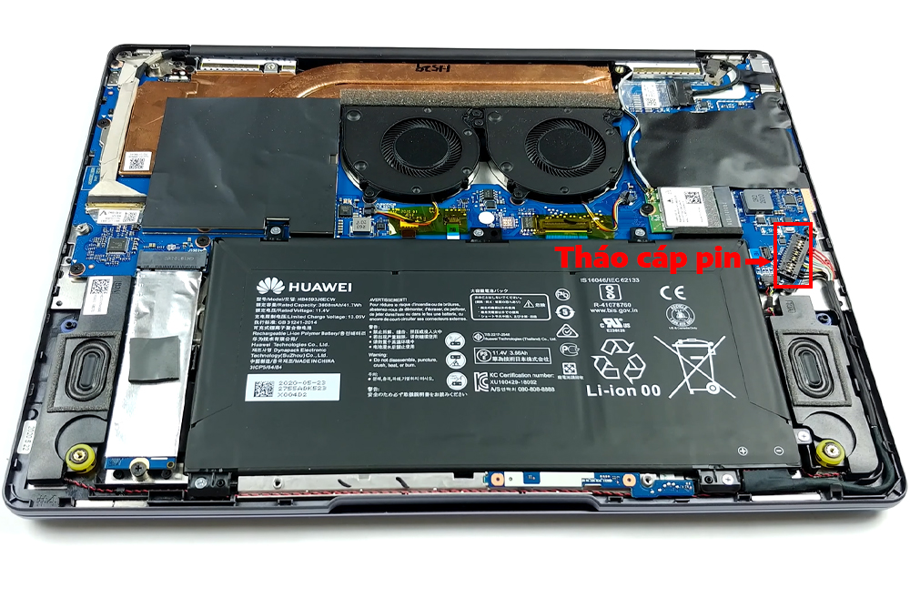 Hướng dẫn thay pin laptop Huawei MateBook 13 2020