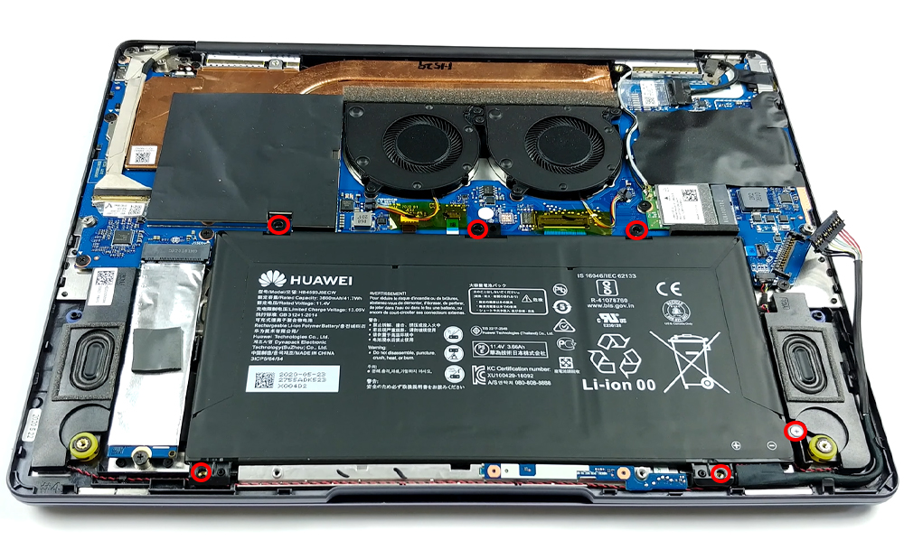 Hướng dẫn thay pin laptop Huawei MateBook 13 2020