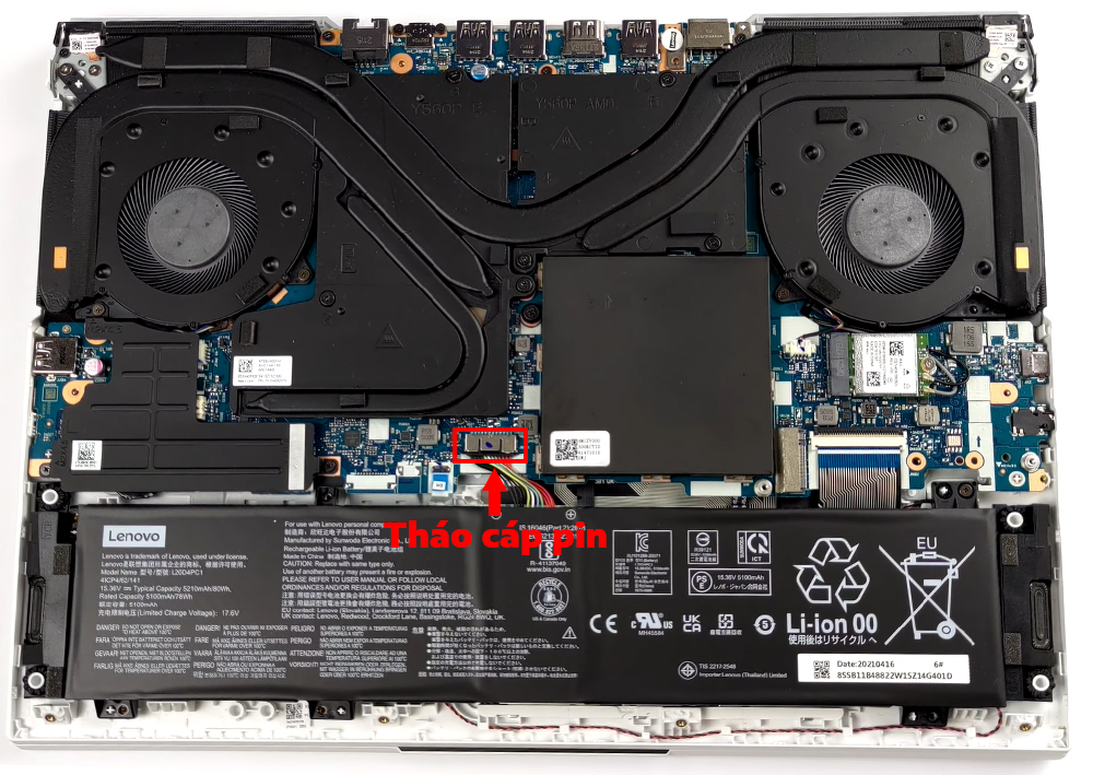 Hướng dẫn thay pin laptop Lenovo Legion 5 Pro 16inch