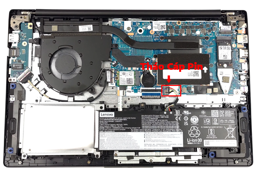 Hướng dẫn thay pin laptop Lenovo V15 Gen 3