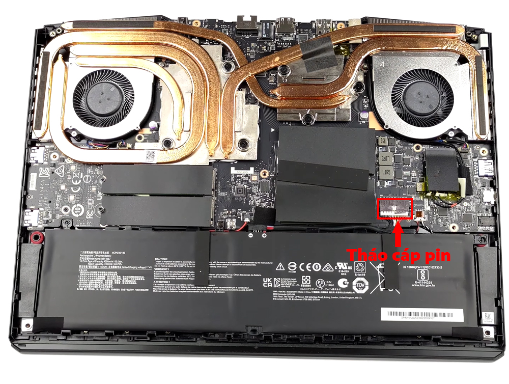Hướng dẫn thay pin laptop MSI Vector GP66 (12Ux)