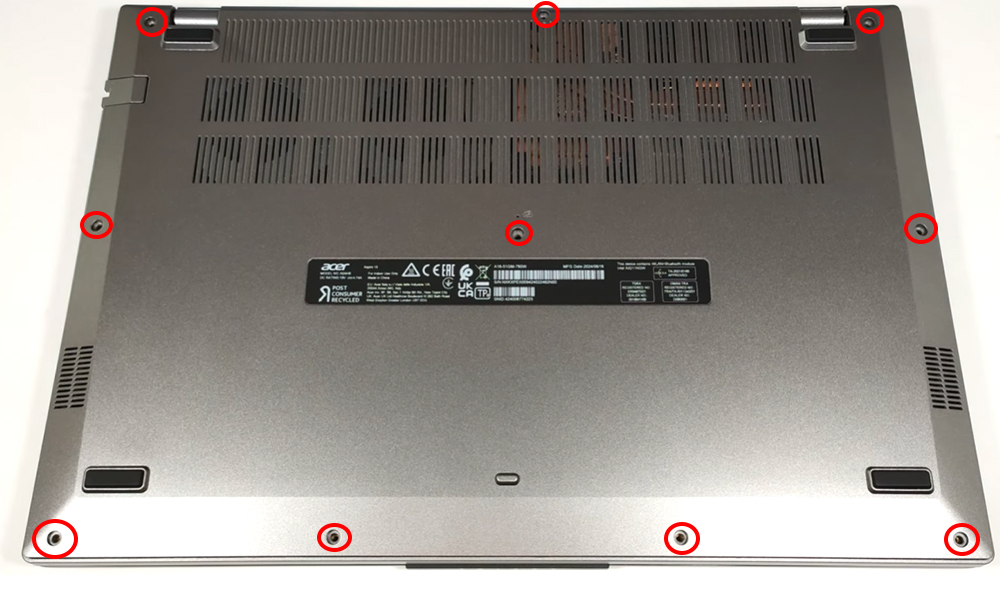 Hướng dẫn vệ sinh laptop Acer Aspire 16 A16-51GM