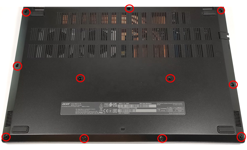Hướng dẫn vệ sinh Acer Nitro V 15 ANV15-41
