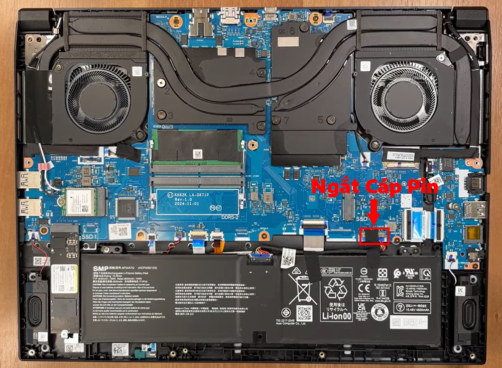 Hướng dẫn vệ sinh Acer Nitro V 16 AI ANV16-61