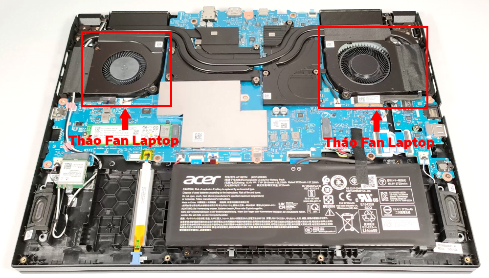 Hướng dẫn vệ sinh Acer Nitro V 16 ANV16-41