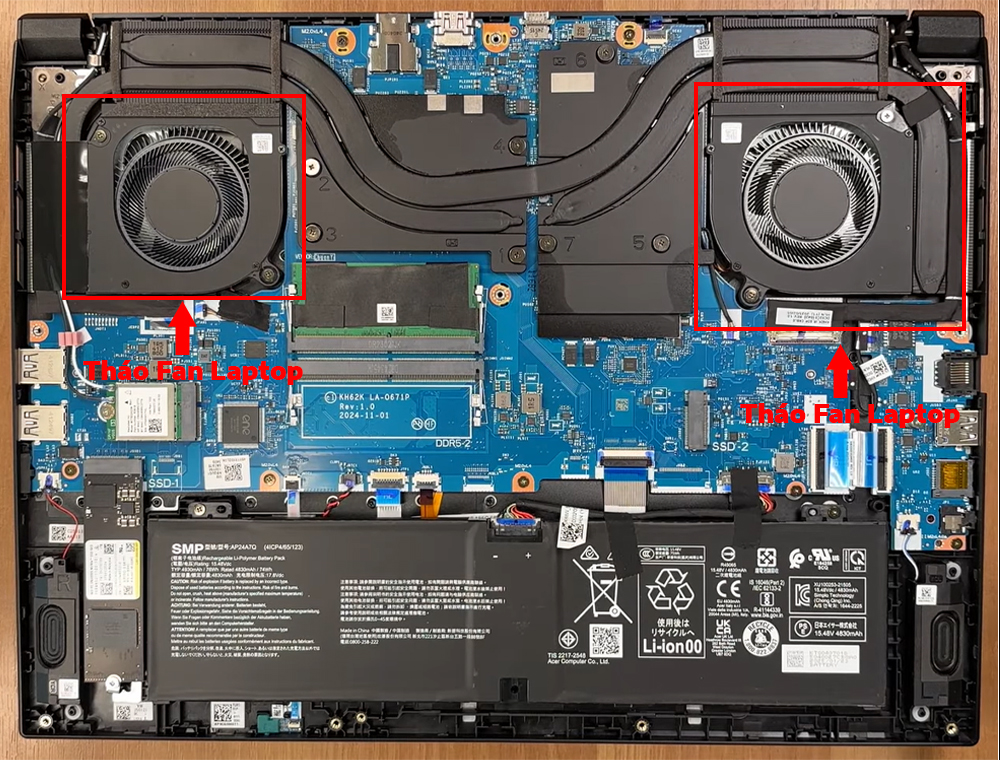Hướng dẫn vệ sinh Acer Nitro V 16 AI ANV16-42
