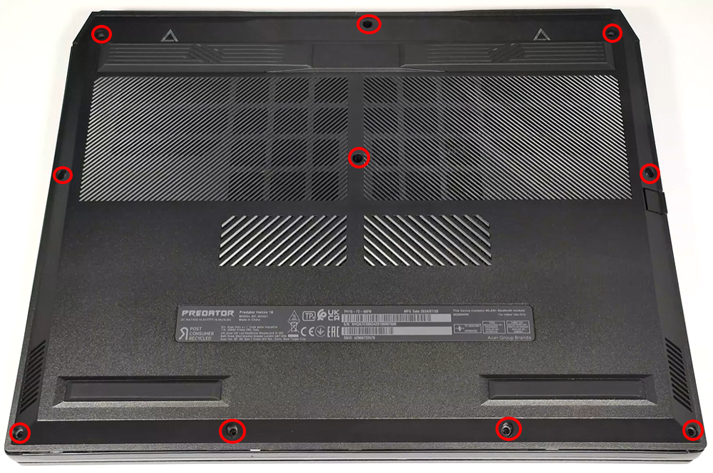 Hướng dẫn vệ sinh Acer Predator Helios 16 PH16-72