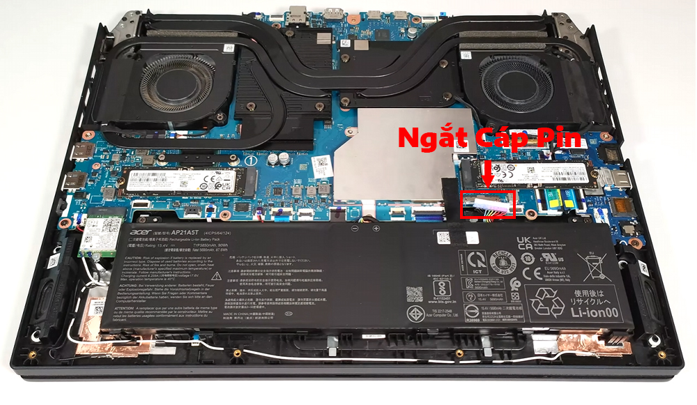 Hướng dẫn vệ sinh Acer Predator Helios Neo 16 PHN16-72