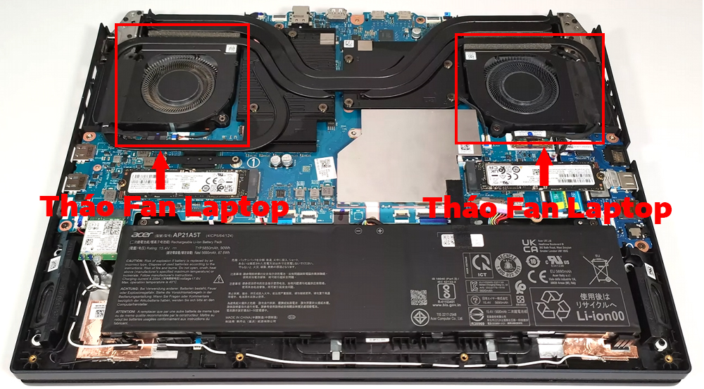 Hướng dẫn vệ sinh Acer Predator Helios Neo 16 PHN16-72
