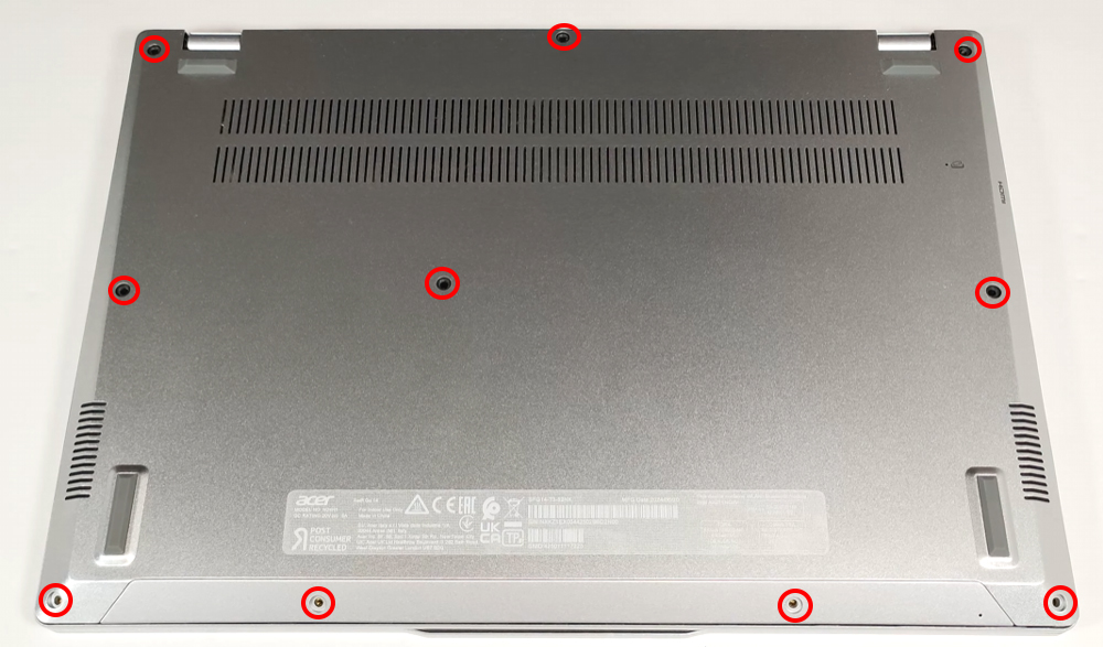 Hướng dẫn vệ sinh laptop Acer Swift Go 14 OLED SFG14-73