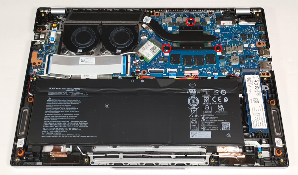 Hướng dẫn vệ sinh laptop Acer Swift Go 14 OLED SFG14-73