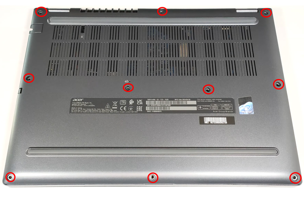 Hướng dẫn vệ sinh Acer TravelMate P4 Spin TMP414RN-53