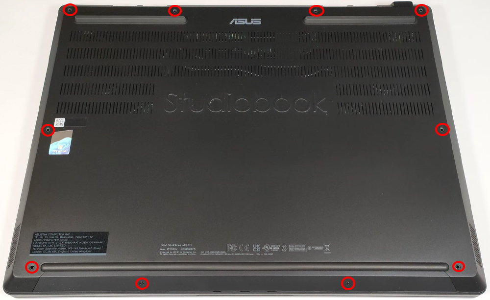 Hướng dẫn vệ sinh laptop ASUS ProArt Studiobook Pro 16 OLED W7604