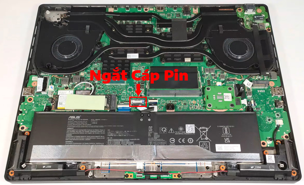 Hướng dẫn vệ sinh laptop ASUS ProArt Studiobook Pro 16 OLED W7604