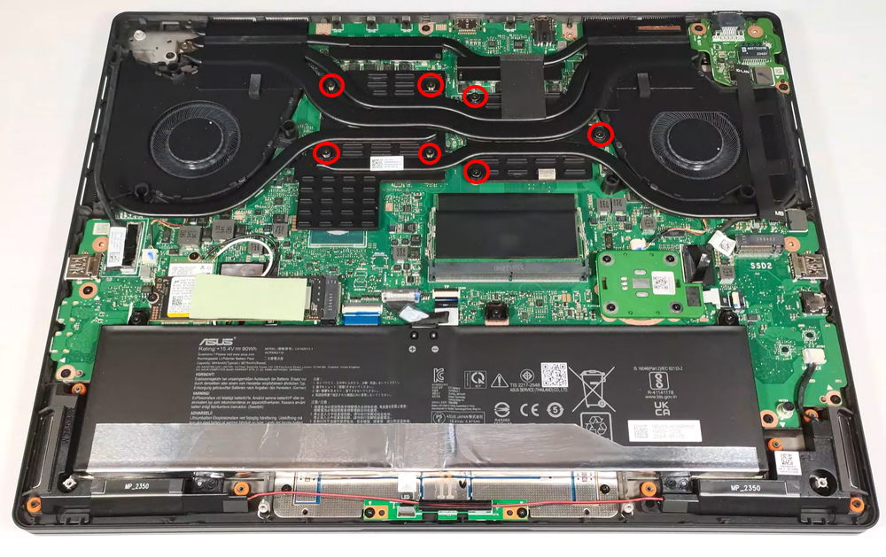 Hướng dẫn vệ sinh laptop ASUS ProArt Studiobook Pro 16 OLED W7604