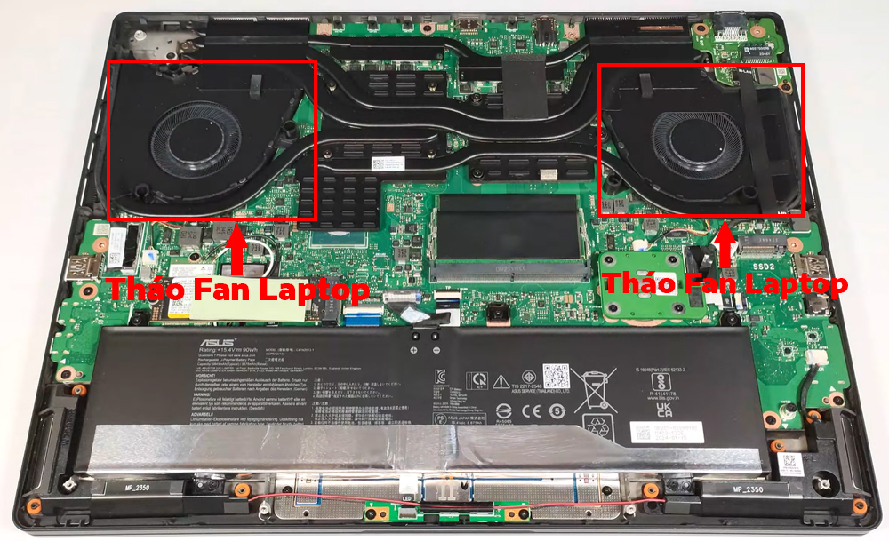 Hướng dẫn vệ sinh laptop ASUS ProArt Studiobook Pro 16 OLED W7604