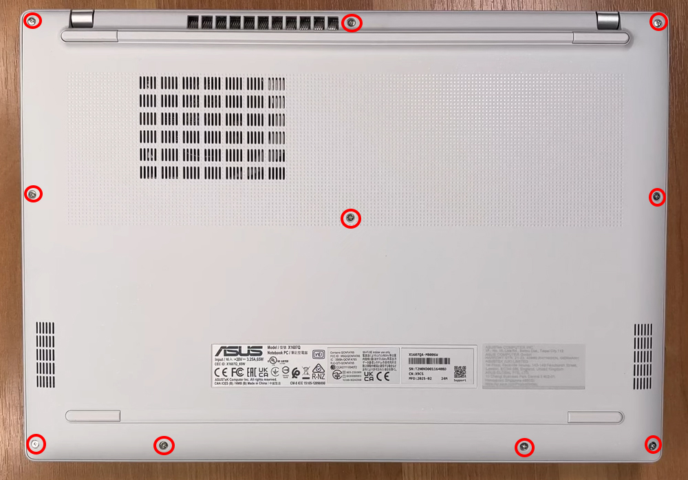 Hướng dẫn vệ sinh laptop ASUS Vivobook 16 X1607