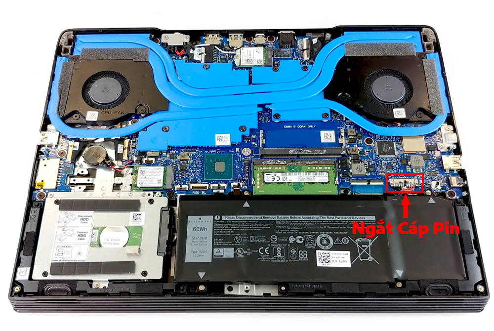 Hướng dẫn vệ sinh laptop Dell Inspiron 15 5590 G5 Gaming