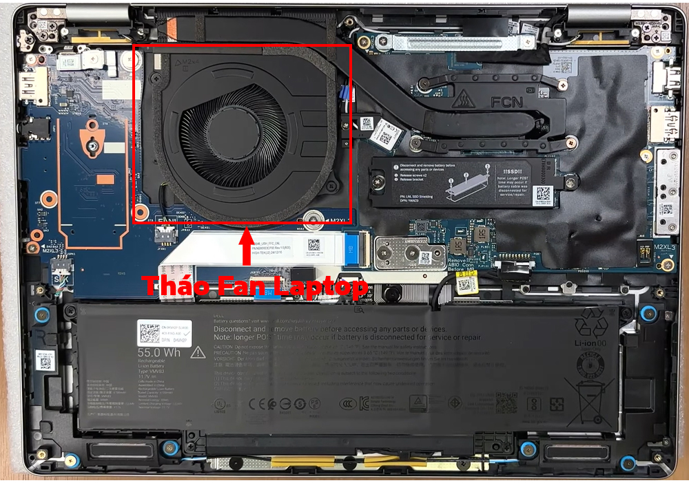 Hướng dẫn vệ sinh laptop Dell Pro 14 Plus PB14250