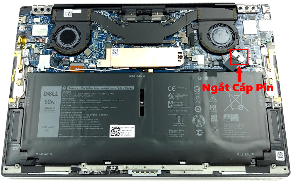 Hướng dẫn vệ sinh laptop Dell XPS 13 9310