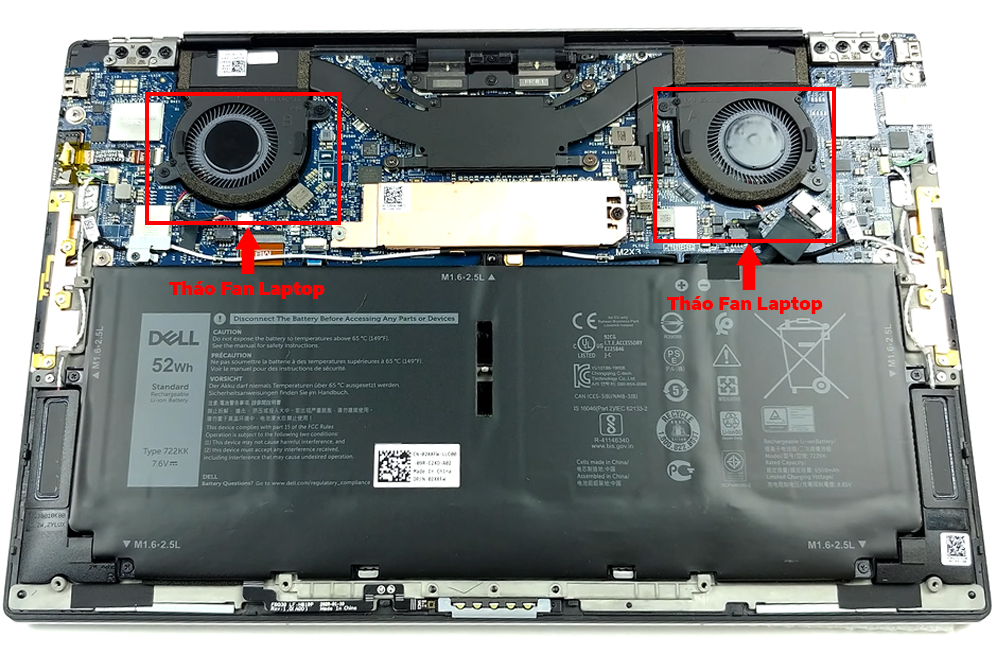 Hướng dẫn vệ sinh laptop Dell XPS 13 9310