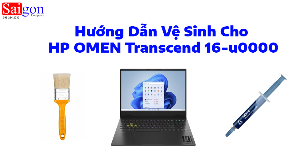 Hướng dẫn vệ sinh cho HP OMEN Transcend 16-u0000