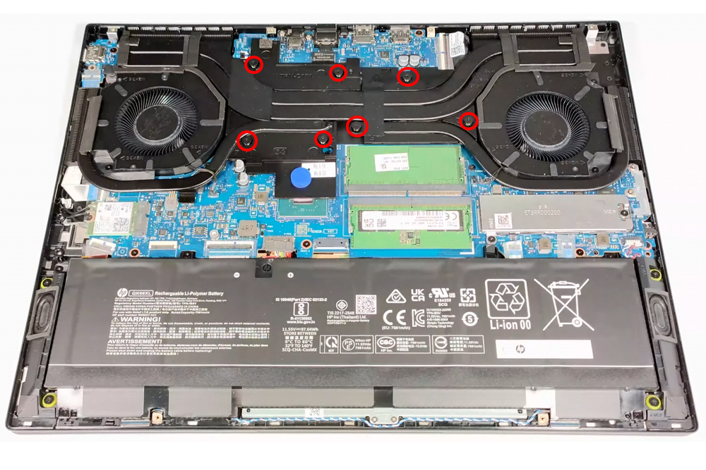 Hướng dẫn vệ sinh laptop HP OMEN Transcend 16 u1000